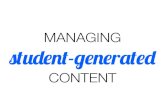 Managing Student-Generated Content: ConfabEDU 2013