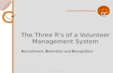 The 3 r's of a volunteer management system