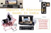 Imports of Electronic Goods in India