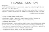 Finance Function