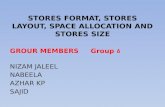 Stores format, store layout, space allocation and store size