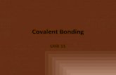 Unit 11 Covalent Bonding