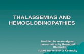 Thalassemias and Hemoglobinopathies