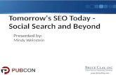 Today's SEO Tomorrow: Social Search & Beyond - Pubcon SFIMA Summit 2014