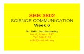 COMMUNICATION SCIENCE (SBB3802) LECTURE NOTES - Week 6