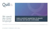 Using Content to Reach, Acquire and Retain Customers