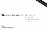 Market research: why it's broken, how you can fix it.