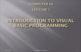 Introduction to visual basic programming