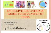 Inclusive education and right to education in India