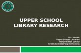 Introduction to Upper School Library Research