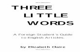 Three Words @ english articles artigos ingles barnes method english recommends