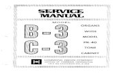Hammond Organ b3-c3 Service Manual