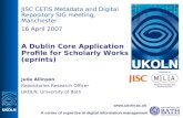 A Dublin Core Application Profile for Scholarly Works (eprints)