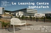 Le projet de learning centre SophiaTech