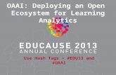 OAAI: Deploying an Open Ecosystem for Learner Analytics