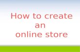 How to create an online store