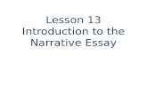 Introduction to the Narrative Essay