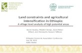 Land constraints and agricultural intensification in Ethiopia: A village level analysis of high potential areas