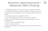 Business value assurance / Advanced DWH testing