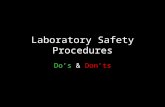 Laboratory Do's and Don'Ts