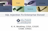 Sql injection to enterprise Owned  - K.K. Mookhey