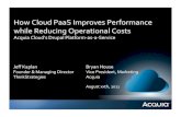 How Cloud PaaS Improves Performance while Reducing Costs