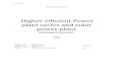 Higher Efficient Power Plant Cycles and Solar Power Plant