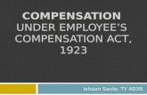Compensation under employees compensation act
