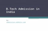B.tech admission in india