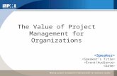 Value Of Pm Organization