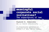 What makes for a meaningful corporate social initiative?