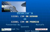 Siebel CRM On Demand vs on Premise