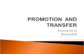 Promotion and transfer
