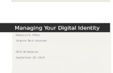 Managing Your Digital Identity