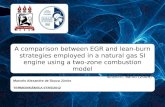 A comparison between egr and lean burn strategies employed in a natural gas si engine using a two-zone combustion model