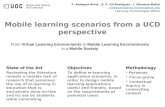 Mobile learning scenarios from a UCD perspective. Madness session presentation at MobileHCI 2010