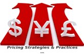 Pricing strategies & practices