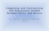 Comparing and contrasting the population growth between haiti