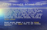 Stool occult blood test
