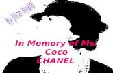 in memory of ms chaneel