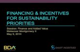 Financing and incentives for sustainability