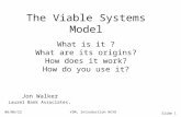 Viable Systems Model: John Walker. NCVO Collaborative Learning Network event, November 2010.