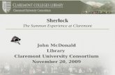 Sherlock: The Summon Experience at Claremont