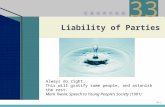 Chapter 33 – Liability of Parties