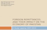 Foreign Remittances and their Impact on the Economy of Pakistan