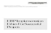 Erp implementation ethics for successful projects