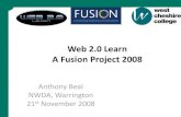 Web 2.0 Learn - A Fusion Project 2008