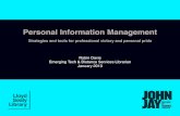 Personal Information Management Strategies and Tools