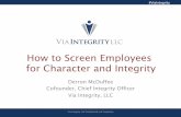 Via integrity   how to screen employees for character and integrity