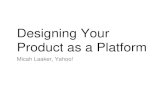 Designing your Product as a Platform